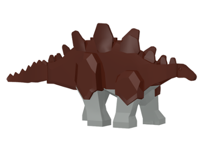 Dinosaur Stegosaurus with Light Gray Legs